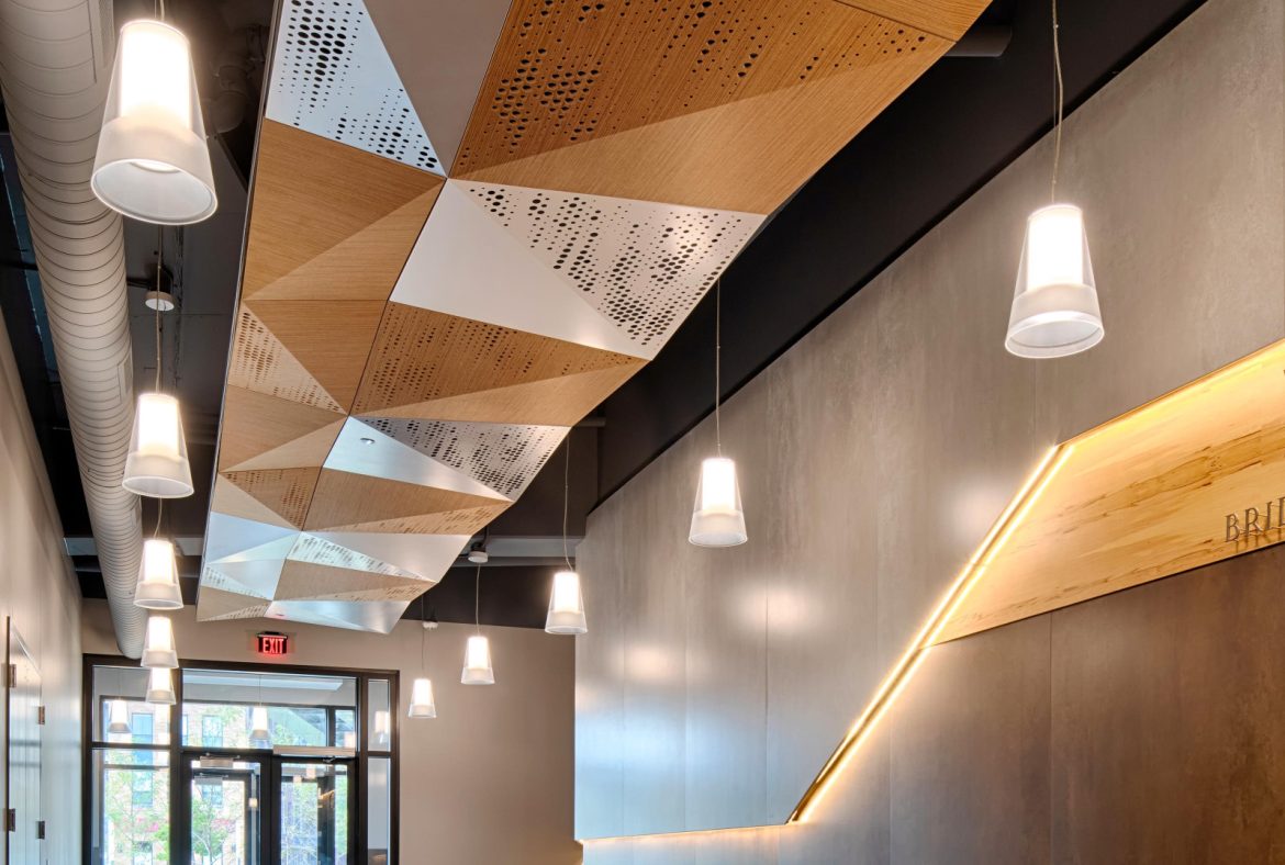 Acoustic Ceiling Wood Adds Warmth and Natural Character